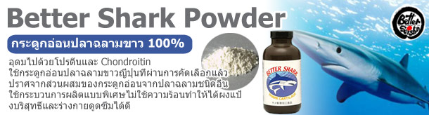 Better Shark แบบผง (กระดูกอ่อนปลาฉลามขาวญี่ปุ่น 100% )