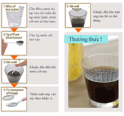 How to make Ume Extract Drink with honey