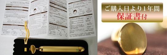 純金美顔器「フェイスパーフェクション ビオーラ」1年間保証